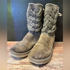 UGG | Kiandra Willow Boots Ribbon Tie Back, Size 8